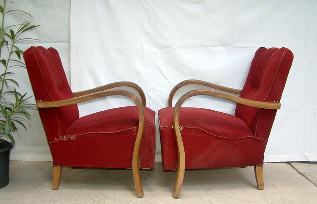 Pair of Art Deco armchairs